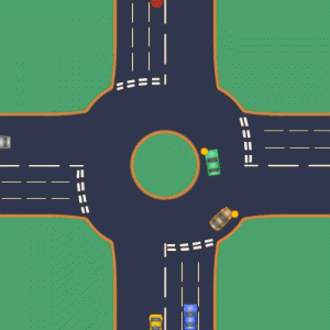 NonUK_Roundabout_8_Cars